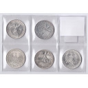 1972 -  5 monete da 10 Marchi 1972 Silver Germania Argento Olimpiadi Monaco Zecca D